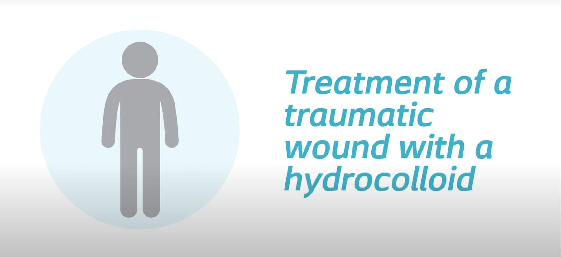 Treatment of a traumatic wound with a hydrocolloid.