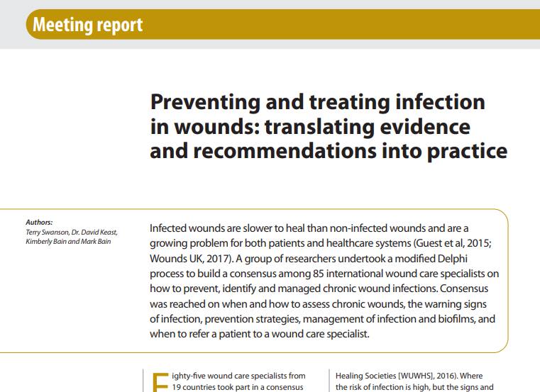 Preventing and treating infection in wounds: translating evidence and recommendations into practice